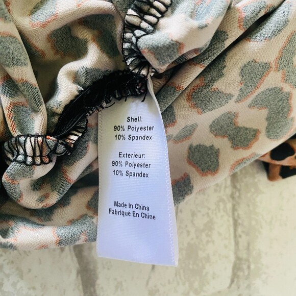 NWT Likely Leopard Print Bali Sheath Long Sleeve Ruched Mock Neck Dress Sz 4 - Picture 10 of 13